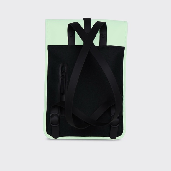 RAINS Waterproof Mineral Mint Green Mini Backpack NEW - Picture 2 of 7